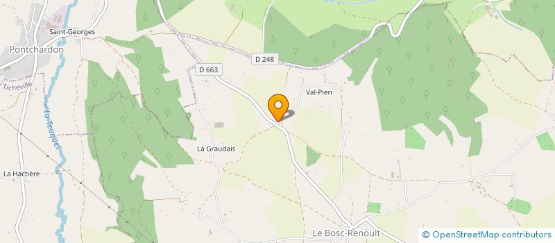 localisation de l'entreprise EARL DE BONNEVAL à SAINT AUBIN DE BONNEVAL
