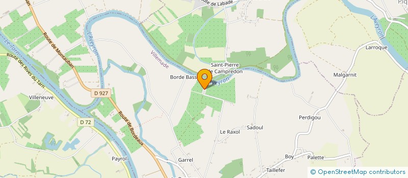 localisation de l'entreprise EARL DE BORDE HAUTE à VILLEMADE