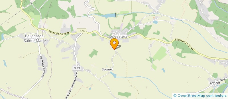 localisation de l'entreprise EARL DE BORDENEUVE  LE CASTERA