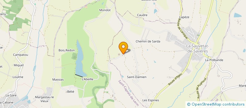 localisation de l'entreprise EARL DE BOUET  LA SAUVETAT-DE-SAVERES