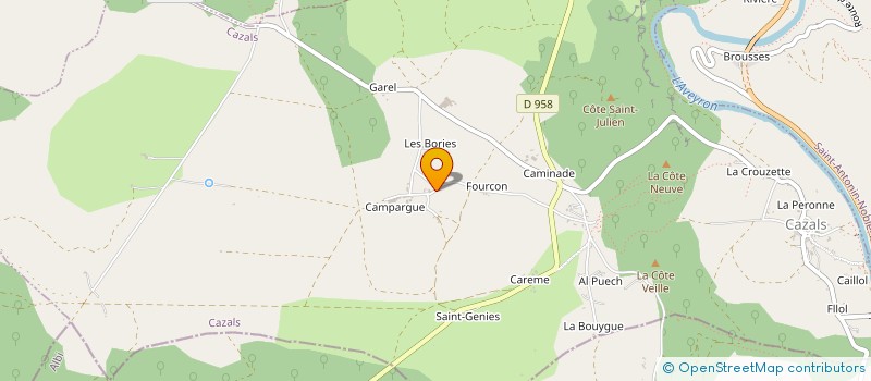 localisation de l'entreprise EARL DE BOURDONCLE  CAZALS