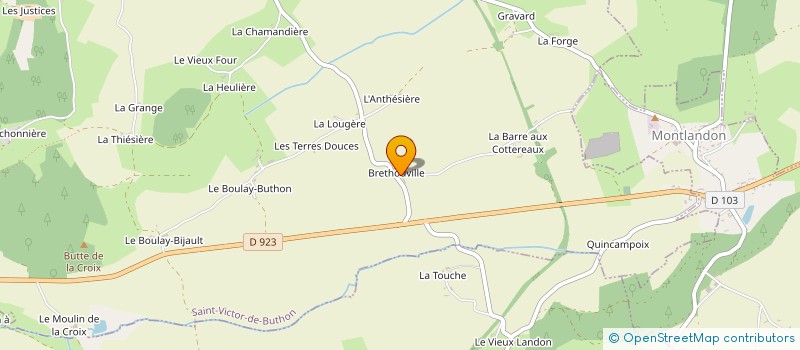 localisation de l'entreprise EARL DE BRETOUVILLE à SAINT-VICTOR-DE-BUTHON