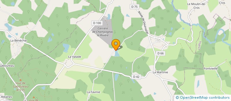 localisation de l'entreprise EARL DE BRIE à CHAMPAGNAC-LA-RIVIERE