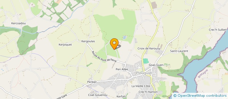 localisation de l'entreprise EARL DE CALVARY à PLOUGUIEL