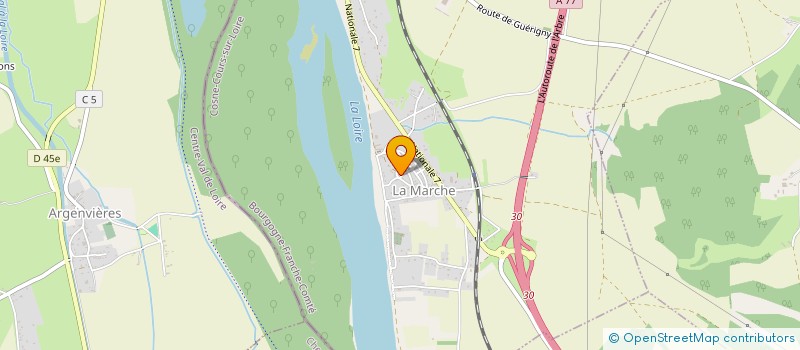 localisation de l'entreprise EARL DE CARCOT  LA CHARITE-SUR-LOIRE