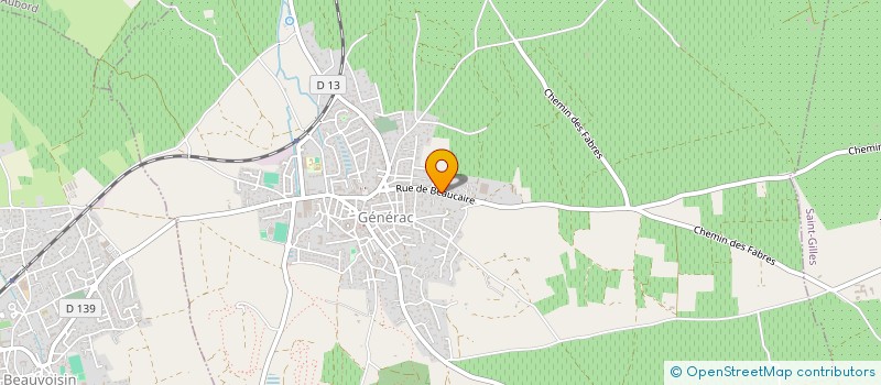 localisation de l'entreprise EARL DE CAUSSEVIN  GENERAC