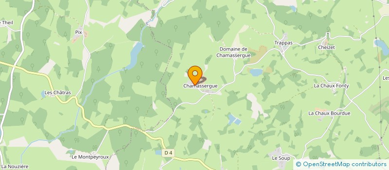 localisation de l'entreprise EARL DE CHAMASSERGUE à ROUGNAT