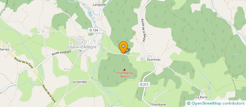localisation de l'entreprise EARL DE CHAMBESSE à CEAUX-D ALLEGRE