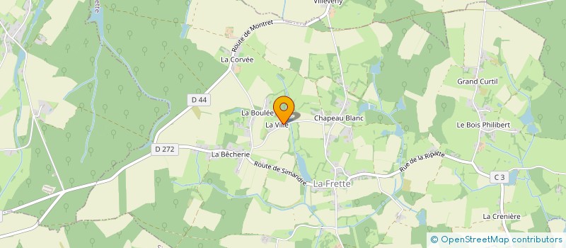localisation de l'entreprise EARL DE CHAMPTEINT  LA FRETTE