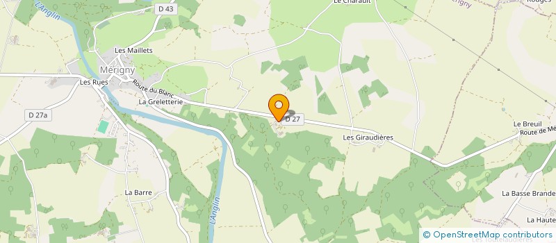localisation de l'entreprise EARL DE CHANTEMERLE à MERIGNY