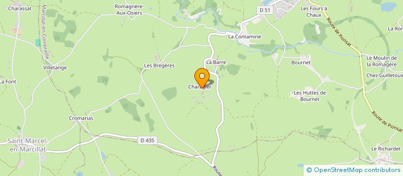 localisation de l'entreprise EARL DE CHARAGIER  MARCILLAT-EN-COMBRAILLE