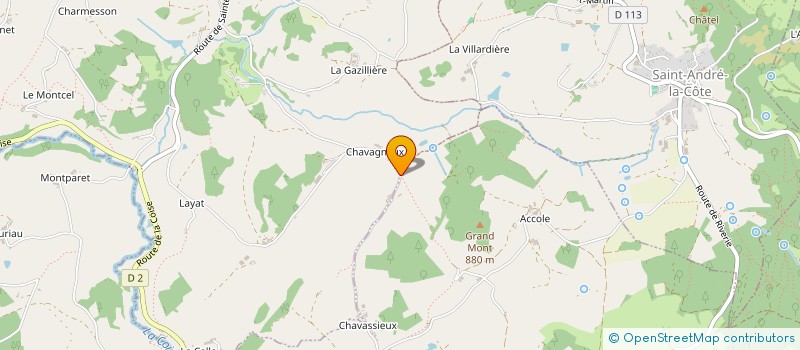 localisation de l'entreprise EARL DE CHAVAGNEUX à SAINT-MARTIN-EN-HAUT