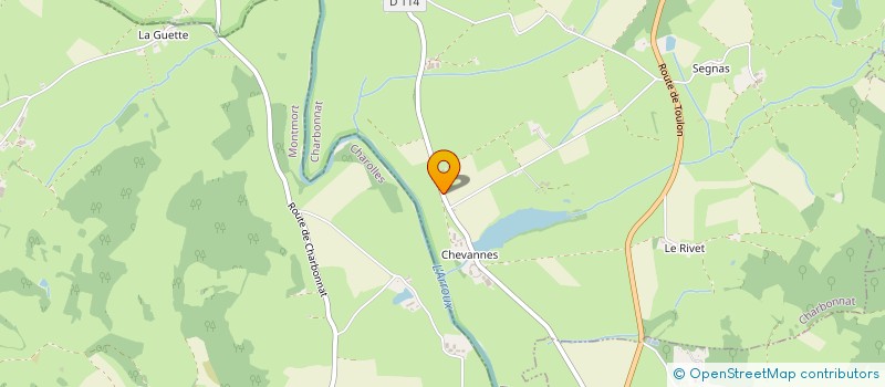 localisation de l'entreprise EARL DE CHEVANNES  CHARBONNAT