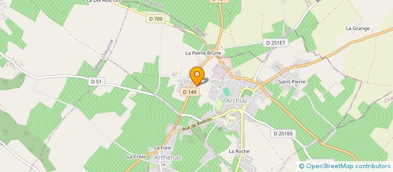 localisation de l'entreprise EARL DE CHEZ BERNARD à ARCHIAC