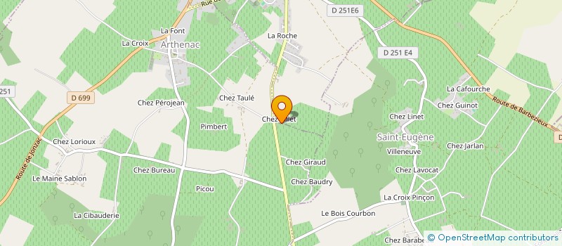localisation de l'entreprise EARL DE CHEZ BILLET à ARCHIAC