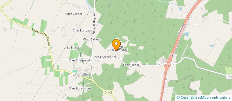 localisation de l'entreprise EARL DE CHEZ BONNEAU à CHANTILLAC