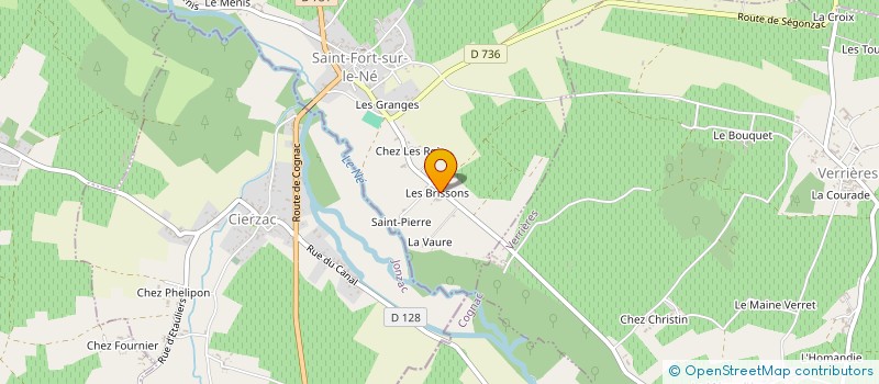 localisation de l'entreprise EARL DE CHEZ BRISSON à SAINT-FORT-SUR-LE-NE
