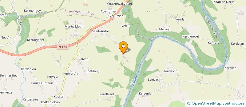 localisation de l'entreprise EARL DE COAT AN TOUR à CHATEAUNEUF-DU-FAOU