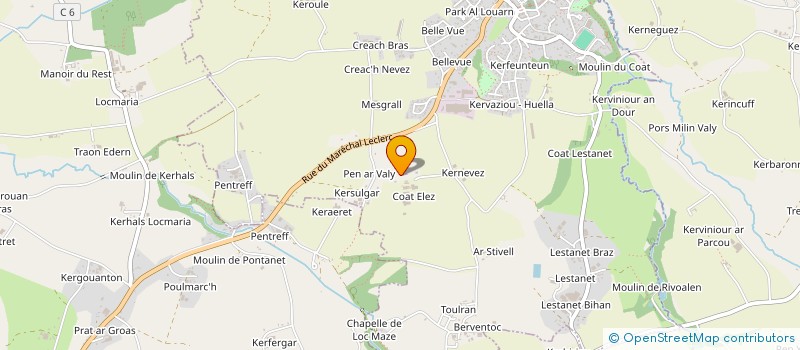 localisation de l'entreprise EARL DE COAT ELEZ à LE DRENNEC