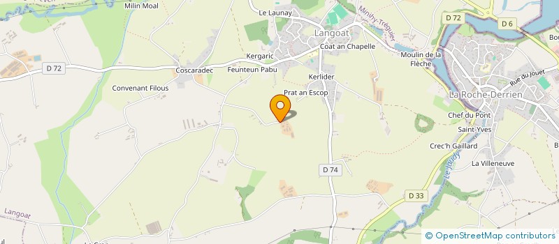 localisation de l'entreprise EARL DE COAT GUEZENNEC à LANGOAT