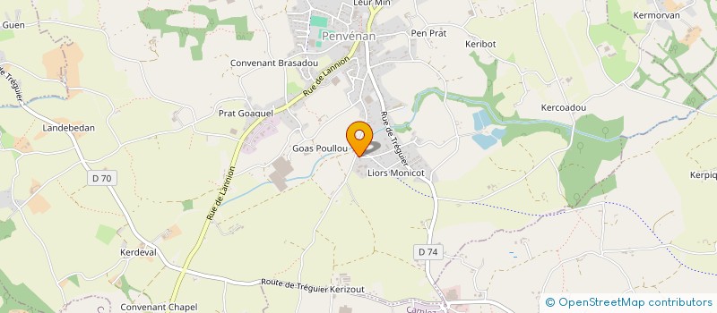 localisation de l'entreprise EARL DE COAT HERY à PENVENAN