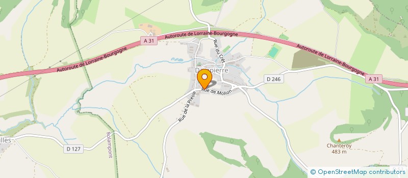 localisation de l'entreprise EARL DE CONFEVRON à DAMPIERRE