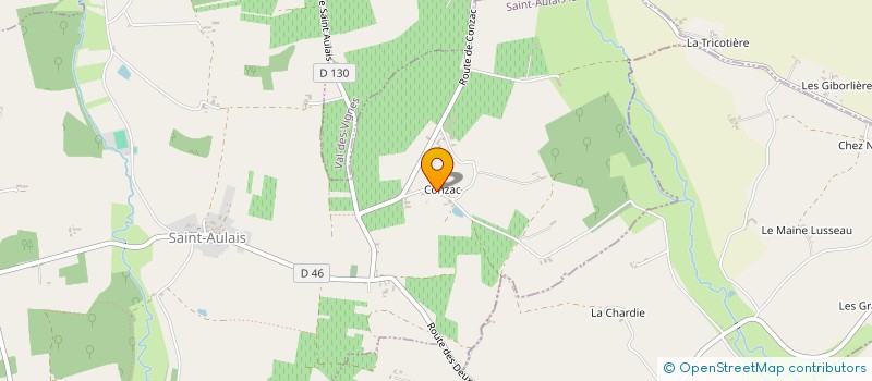 localisation de l'entreprise EARL DE CONZAC à SAINT-AULAIS-LA-CHAPELLE