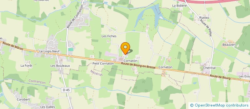 localisation de l'entreprise EARL DE CORNATON  CONFRANCON