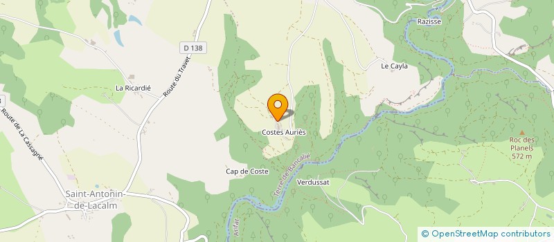 localisation de l'entreprise EARL DE COSTES AURIES  TERRE-DE-BANCALIE