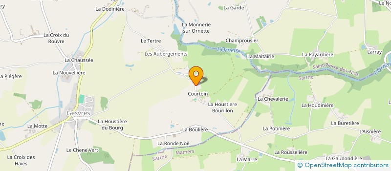 localisation de l'entreprise EARL DE COURTOIN à GESVRES