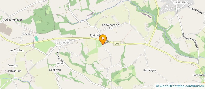 localisation de l'entreprise EARL DE CREC'H MERRIEN  COATREVEN