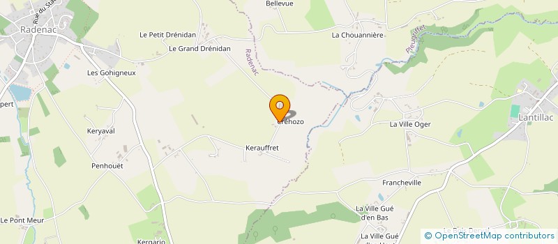 localisation de l'entreprise EARL DE CREHOZO à RADENAC