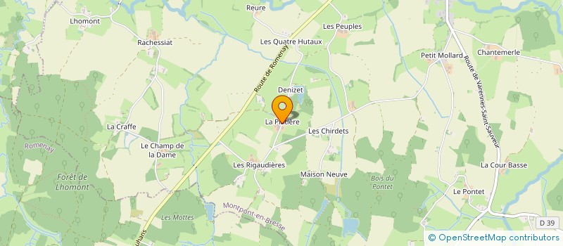 localisation de l'entreprise EARL DE DENIZET à MONTPONT-EN-BRESSE
