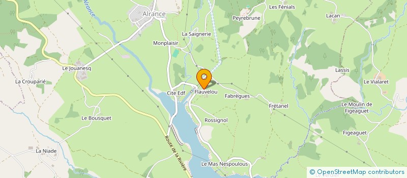 localisation de l'entreprise EARL DE FLAUVELOU à ALRANCE