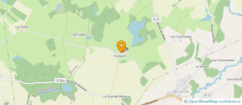 localisation de l'entreprise EARL DE FONTPART à BOUESSE