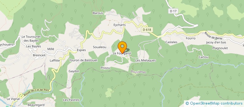 localisation de l'entreprise EARL DE FOURGAROL à BOUSSENAC