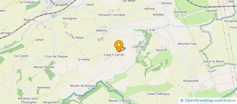 localisation de l'entreprise EARL DE FRESBUZEC  IRVILLAC