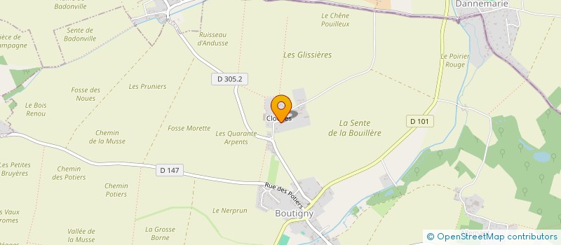 localisation de l'entreprise EARL DE GAS à BOUTIGNY-PROUAIS