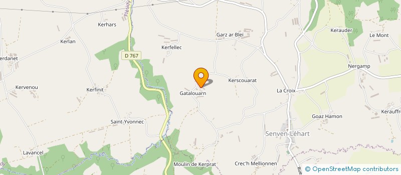 localisation de l'entreprise EARL DE GATALOUARN à SENVEN-LEHART