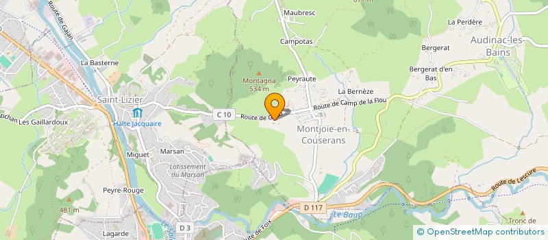 localisation de l'entreprise EARL DE GILOU à MONTJOIE-EN-COUSERANS
