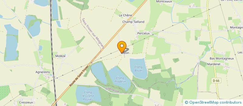 localisation de l'entreprise EARL DE GLETIN  SAINT-TRIVIER-SUR-MOIGNANS