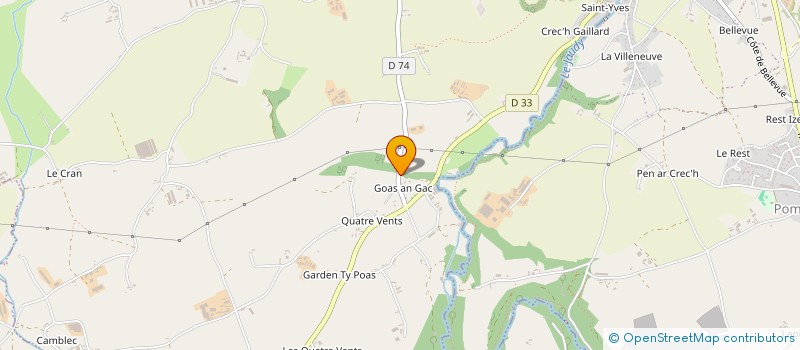 localisation de l'entreprise EARL DE GOAS AN GAC  LANGOAT