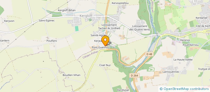 localisation de l'entreprise EARL DE GOASNERGAZ à KERGLOFF