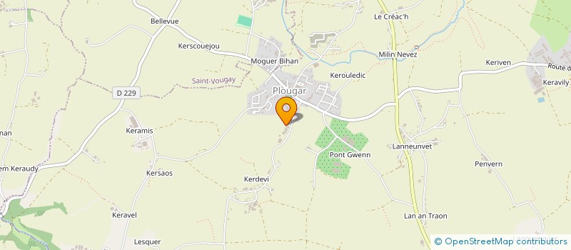 localisation de l'entreprise EARL DE GORRELEN  PLOUGAR