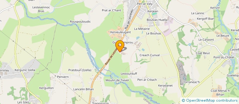 localisation de l'entreprise EARL DE GUENGAMPROU à PLOUIDER