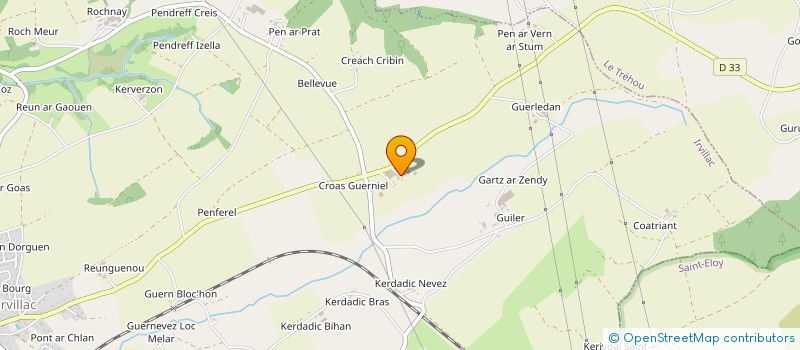 localisation de l'entreprise EARL DE GUERNEVEZ à IRVILLAC