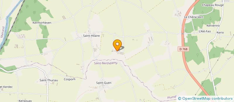 localisation de l'entreprise EARL DE GUERVAUD  PLUMELIAU-BIEUZY