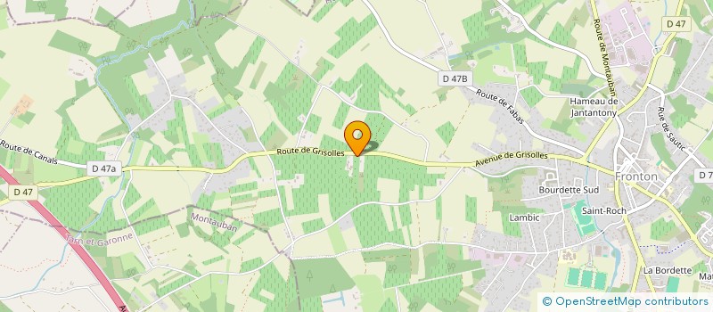 localisation de l'entreprise EARL DE JOUANINELS  FRONTON