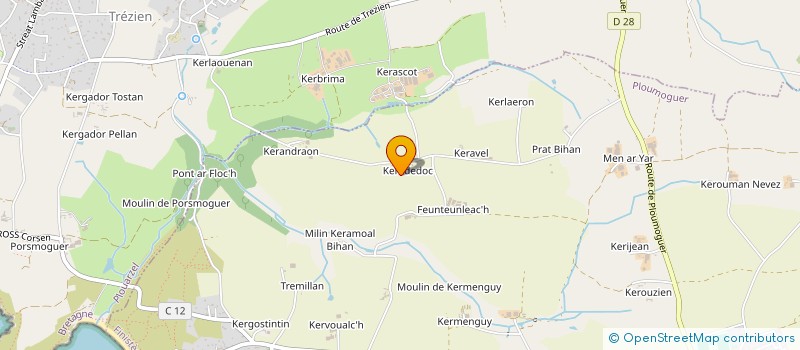 localisation de l'entreprise EARL DE KERADEDOC à PLOUMOGUER