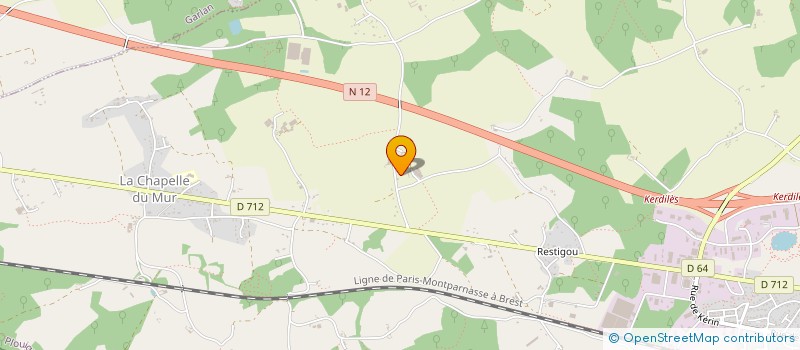 localisation de l'entreprise EARL DE KERANGOUE à PLOUIGNEAU